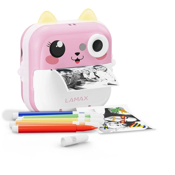 LAMAX InstaKid2 Plus Pink hőpapíros rózsaszín gyerek fényképezőgép