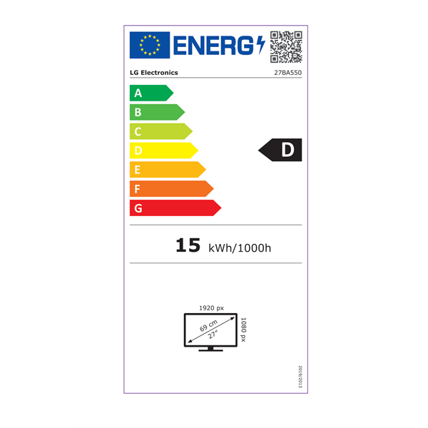 LG 27" 27BA550-B FHD IPS 100Hz USB/HDMI/VGA/DP fekete LED monitor - Image 13