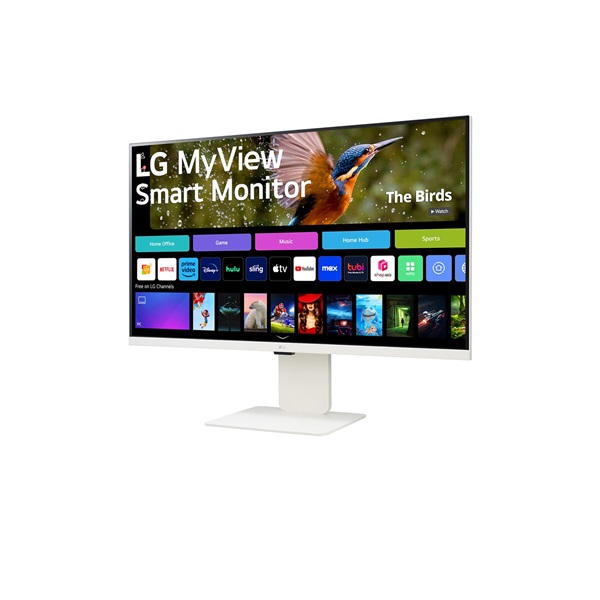 LG Smart IPS monitor 31.5" 32SR85U-W, 3840x2160, 16:9, 400cd/m2, 5ms, 2xHDMI/2xUSB/USB-C/Bluetooth/AirPlay2, hangszóró - Image 2