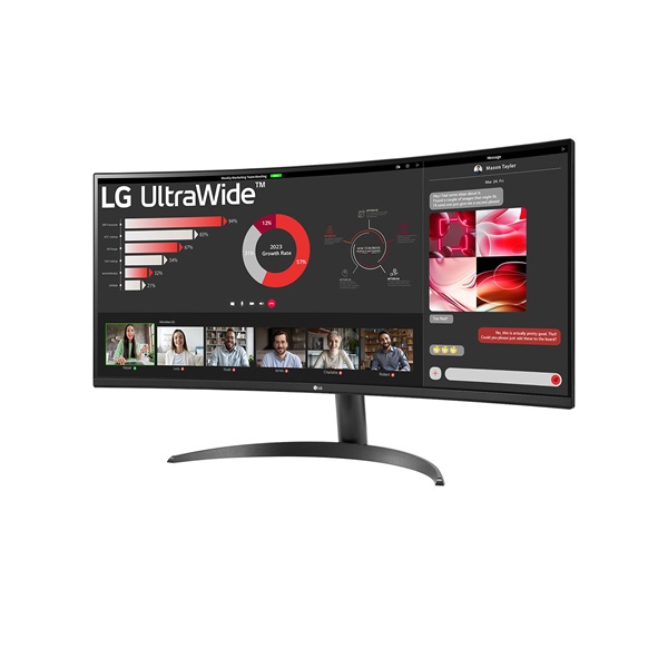 LG 34" 34WR50QK-B.AEU UWQHD VA 100Hz HDMI/DP ívelt monitor - Image 6
