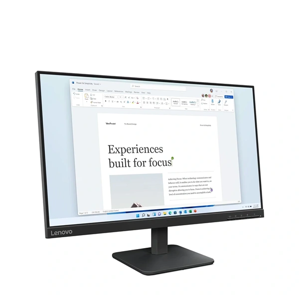 Lenovo 27" L27-4e FHD IPS DP/HDMI/VGA fekete monitor - Image 1