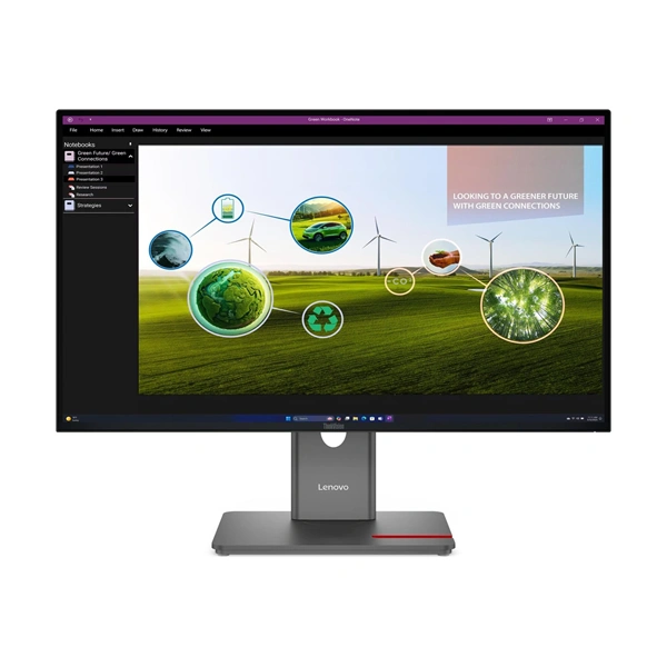 LENOVO Monitor - ThinkVision P27q-40; 27.0" QHD 2560x1440 IPS 120Hz, 16:9, 1500:1, 350cd/m2, 4ms, HDMI, DP, USB A-B-C - Image 2