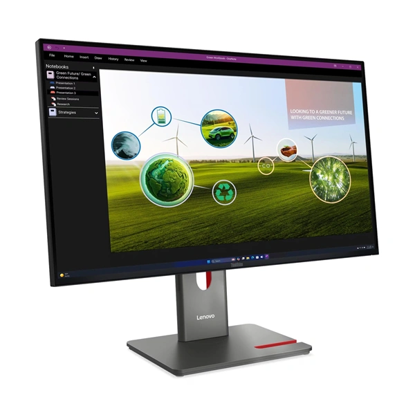 LENOVO Monitor - ThinkVision P27q-40; 27.0" QHD 2560x1440 IPS 120Hz, 16:9, 1500:1, 350cd/m2, 4ms, HDMI, DP, USB A-B-C - Image 3