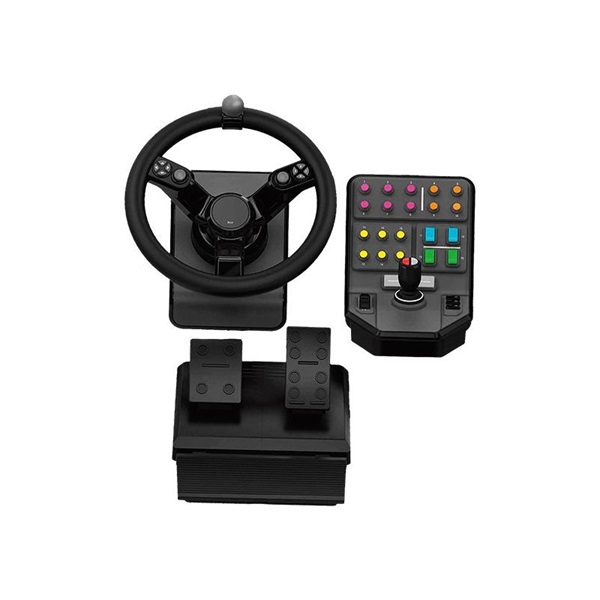 Logitech Saitek Farm Sim fekete kormány + pedál + oldalpanel - Image 2