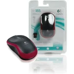 Logitech M185 vezeték nélküli piros notebook egér - Image 6