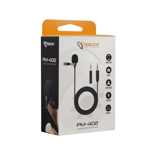 SBOX PM-402 Csiptethető mikrofon, 3.5 mm - Image 10
