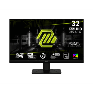 MSI 32" Gaming MAG 322UPF 4K UHD IPS 160Hz DP/HDMI/USB-C fekete gamer monitor