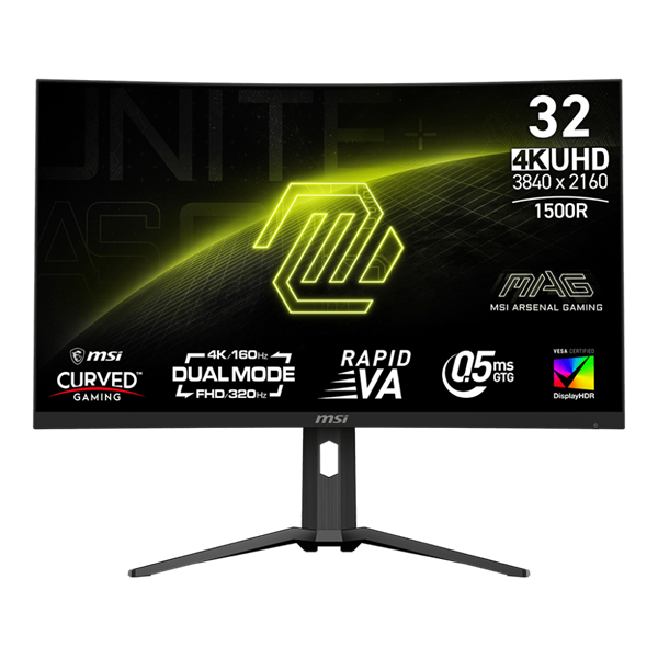 MSI 31,5" 321CUPDF UHD/FHD Dual mode320/160Hz HDMI/DP/USB-C ívelt gamer monitor - Image 2