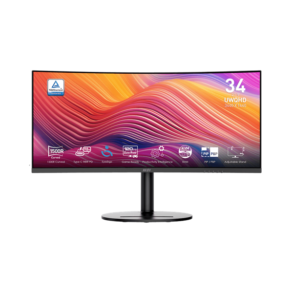 MSI 34" MD342CQP Business Modern UWQHD VA 100Hz HDMI/DP/fekete ívelt monitor
