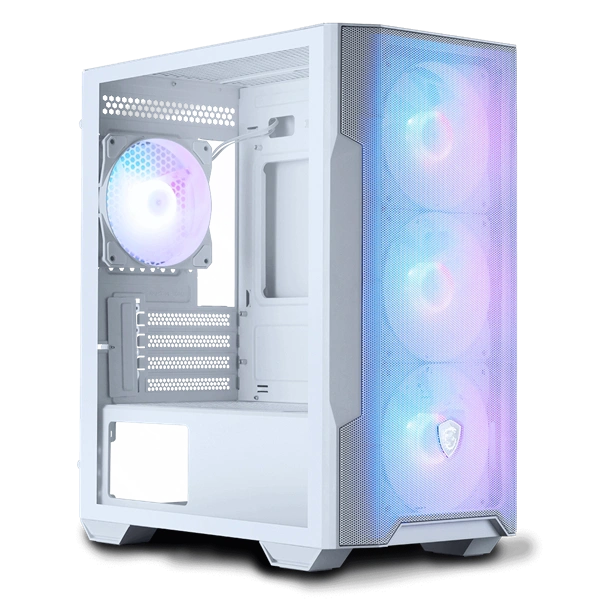 MSI FORGE M100R (táp nélküli) ablakos 4xARGB fehér mATX ház - Image 3