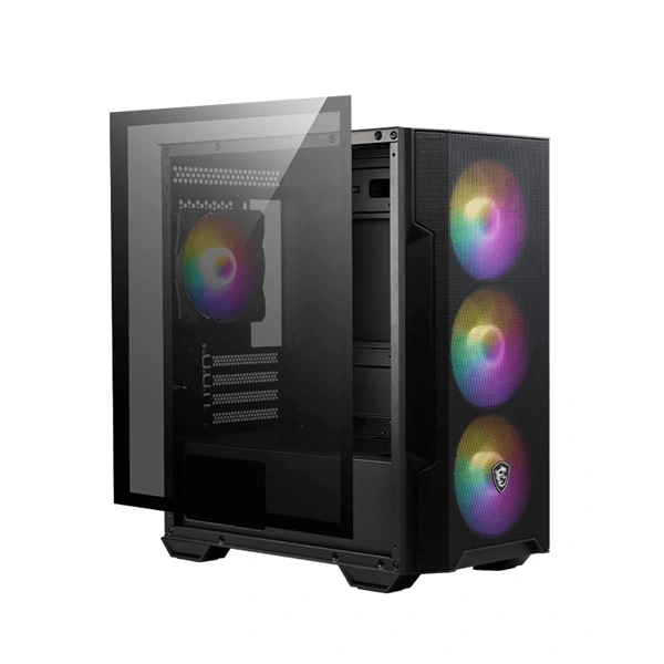 MSI FORGE M100R (táp nélküli) ablakos 4xARGB fekete mATX ház - Image 3