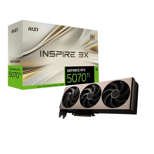 MSI RTX 5070 Ti Inspire nVidia 16GB DDR7 PCIe videókártya