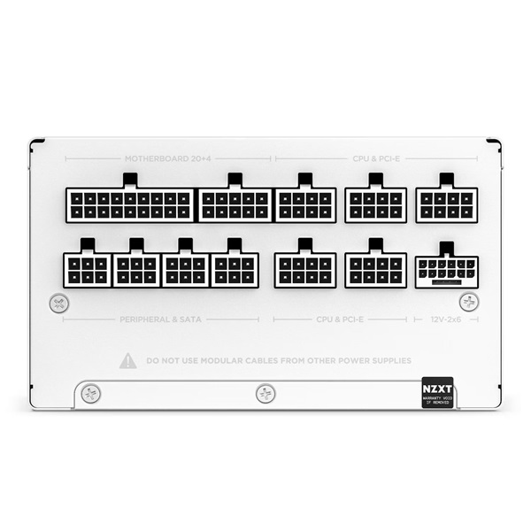 NZXT ATX 3.X 1000W 80+ Gold ventillátorral moduláris fehér tápegység - Image 4