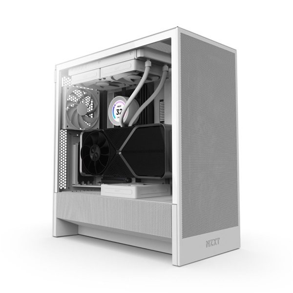 NZXT H5 Flow (2024) fehér (táp nélküli) ablakos mATX ház - Image 2