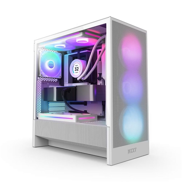 NZXT H5 Flow RGB (2024) fehér RGB (táp nélküli) ablakos mATX ház - Image 2