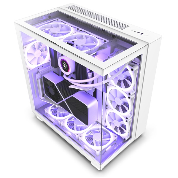 NZXT H9 Elite Fehér (Táp nélküli) ablakos ATX ház - Image 1