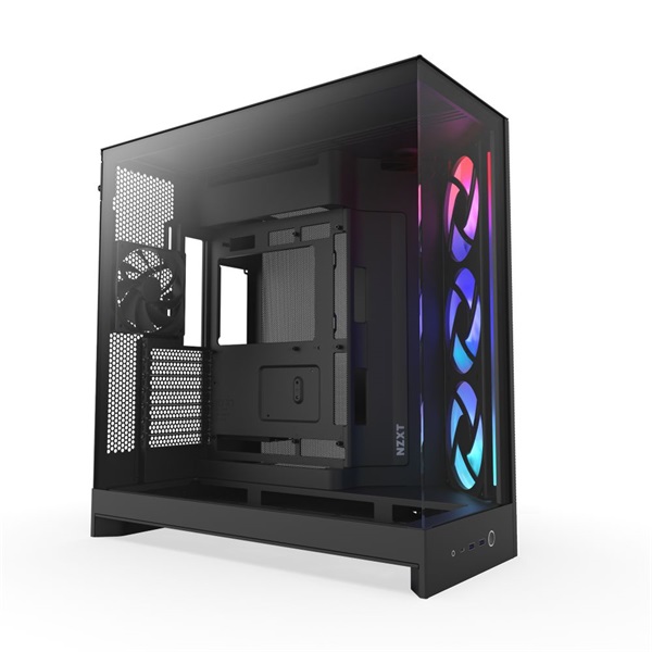 NZXT H9 Flow RGB 2025 fekete (táp nélküli) ablakos ATX ház - Image 1