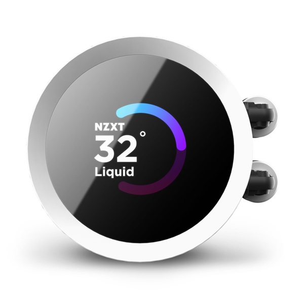 NZXT_Kraken_240mm_AIO_RGB_LCD_Liquid_Cooler_feher_huto-i39053540.jpg NZXT Kraken 240 240mm  2x120mm AIO RGB LCD fehér vízhűtéses processzor hűtő - Image 3
