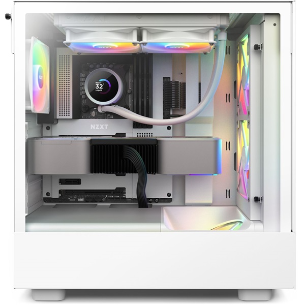 NZXT_Kraken_240mm_AIO_RGB_LCD_Liquid_Cooler_feher_huto-i39053566.jpg NZXT Kraken 240 240mm  2x120mm AIO RGB LCD fehér vízhűtéses processzor hűtő - Image 5
