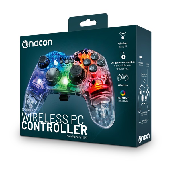 Nacon 2809125 GC-200WL PC vezeték nélküli RGB átlátszó kontroller - Image 4