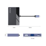 ORICO ORICO-DM-7TS-BK-BP 7in1 Type-C USB3.0/HDMI/VGA/PD100W/TF/SD/3.5mm dokkoló - Image 2