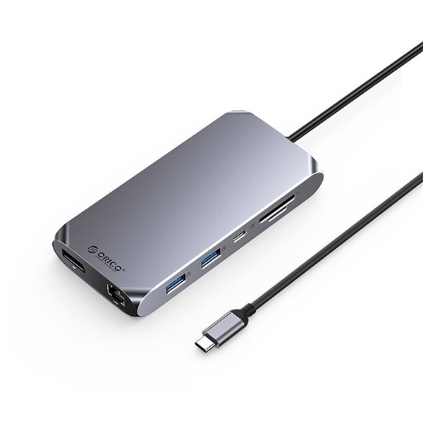 ORICO_ORICO_XCR_X33_GY_BP_12in1_Type_C_USB3_0_x2_USB2_0_USB3_0_type_C_HDMI2_0_DP1_4_PD100W_TF_SD_RJ45_3_5mm_dokkolo-i39713163.jpg ORICO ORICO-XCR-X33-GY-BP 12in1 Type-C USB3.0 x2/USB2.0/USB3.0 type C/HDMI2.0/DP1.4/PD100W/TF/SD/RJ45/3.5mm dokkoló - Image 1