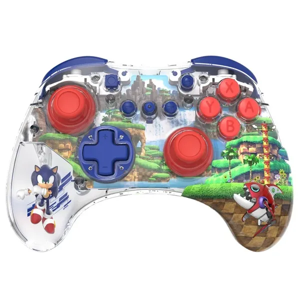 PDP 500-234-SON REALMz Nintendo Switch/Switch 2 vezeték nélküli LED Sonic: Green Hill Zone kontroller - Image 1