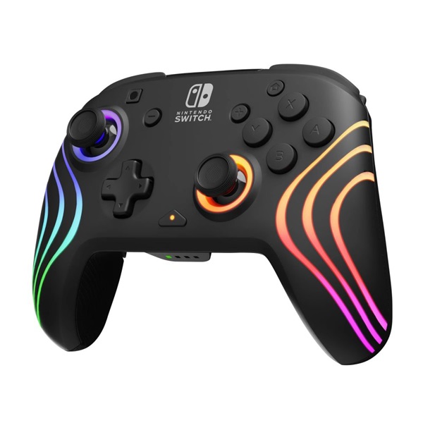 PDP 500-252-BK Afterglow Wave Nintendo Switch/Lite/OLED/Switch 2 RGB LED Lighting vezeték nélküli fekete kontroller - Image 2