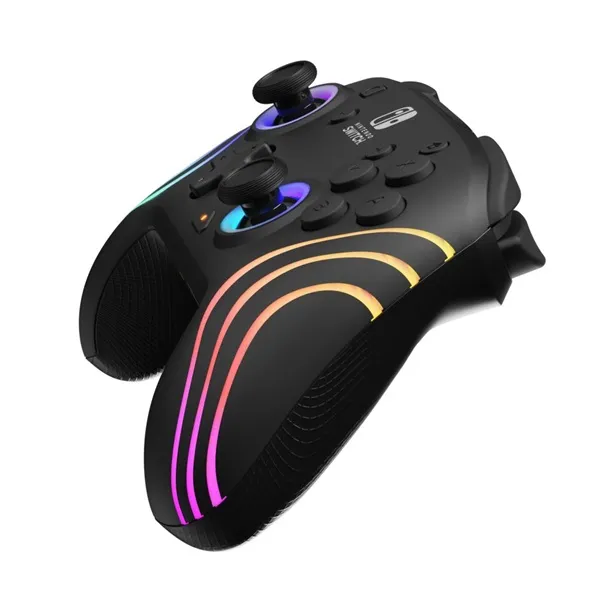 PDP 500-252-BK Afterglow Wave Nintendo Switch/Lite/OLED/Switch 2 RGB LED Lighting vezeték nélküli fekete kontroller - Image 6