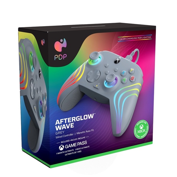 PDP 049-024-GE Afterglow WAVE Xbox Series X|S/ Xbox One/PC vezetékes szürke kontroller - Image 8