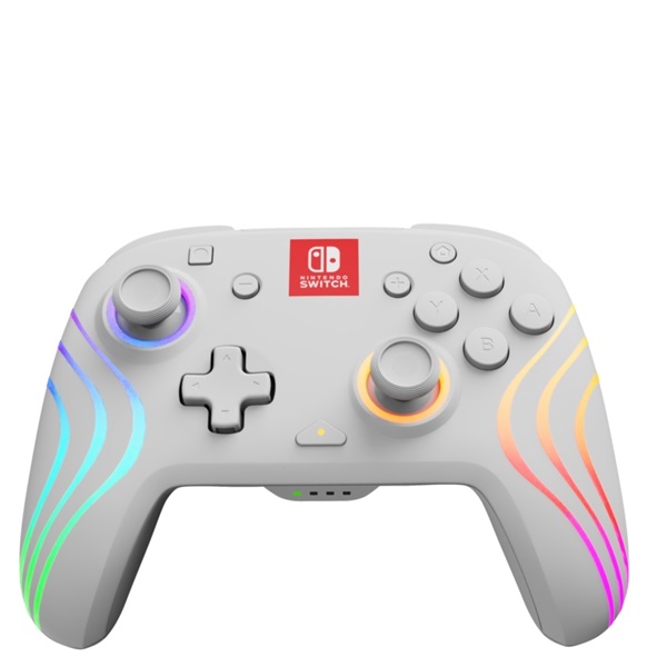 PDP 500-238-WH Afterglow Wave Nintendo Switch/Switch 2 vezeték nélküli RGB LED Lighting fehér kontroller - Image 2