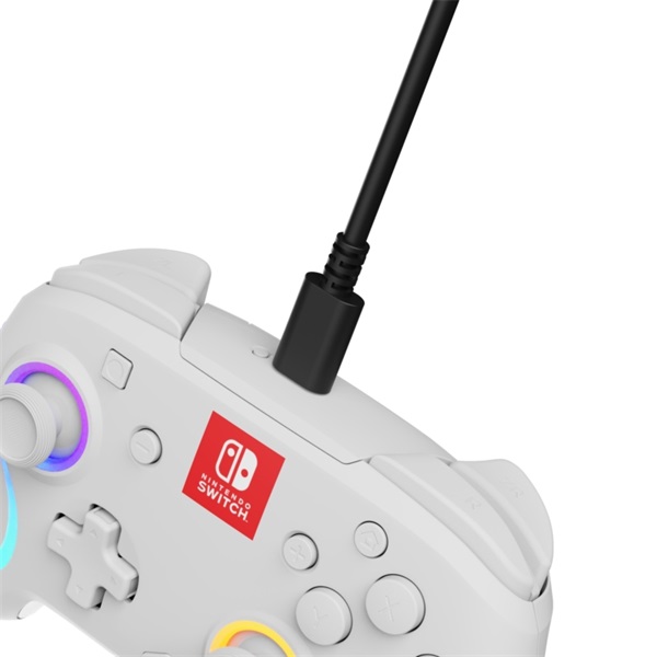 PDP 500-238-WH Afterglow Wave Nintendo Switch/Switch 2 vezeték nélküli RGB LED Lighting fehér kontroller - Image 7