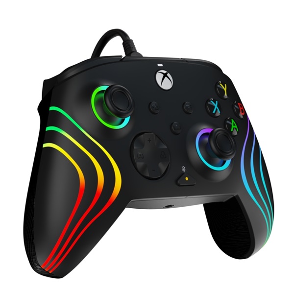 PDP 049-024 Afterglow Wave Xbox Series X|S/Xbox One/PC vezetékes fekete kontroller - Image 2