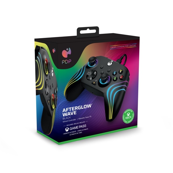 PDP 049-024 Afterglow Wave Xbox Series X|S/Xbox One/PC vezetékes fekete kontroller - Image 8