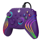 PDP 049-024-PR Afterglow Wave Xbox Series X|S/Xbox One/PC vezetékes RGB LED lila kontroller - Image 2