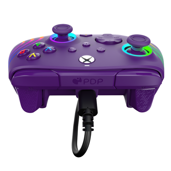 PDP 049-024-PR Afterglow Wave Xbox Series X|S/Xbox One/PC vezetékes RGB LED lila kontroller - Image 5