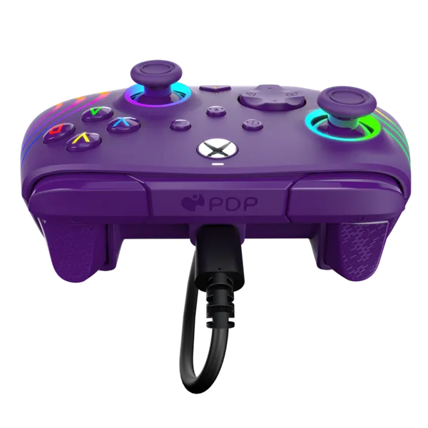PDP 049-024-PR Afterglow Wave Xbox Series X|S/Xbox One/PC vezetékes RGB LED lila kontroller - Image 5