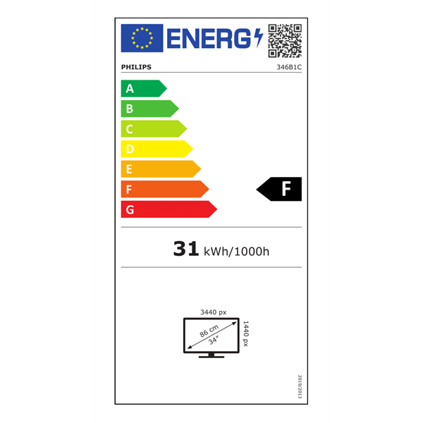 Philips 34" 346B1C UWQHD VA USB-C/USB-B/USB/HDCP/LAN/DP/HDMI ívelt monitor - Image 7