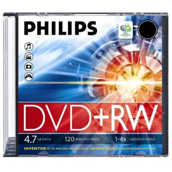 Philips_DVD_RW47_4x_ujrairhato_DVD_lemez-i19300080.webp Philips DVD+RW47 4x újraírható DVD lemez - Image 1