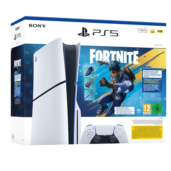 PlayStation®5 1TB lemezes (slim) E-Chassis Fortnite Flowering Chaos Bundle játékkonzol csomag - Image 1