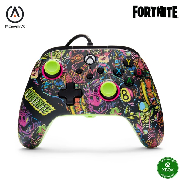 PowerAXBGP0438-01 Advantage Xbox Series X|S/Xbox One/PC vezetékes Fortnite Glow kontroller - Image 1