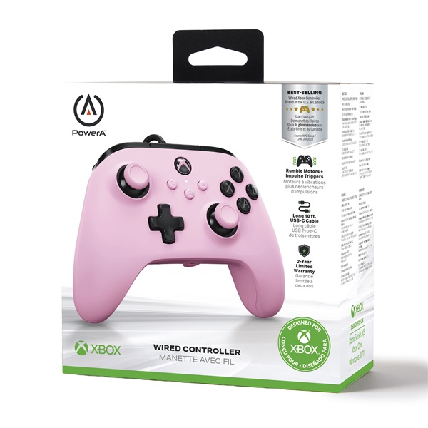 PowerA XBGP0378-01 Xbox Series X|S/Xbox One vezetékes pink kontroller - Image 12