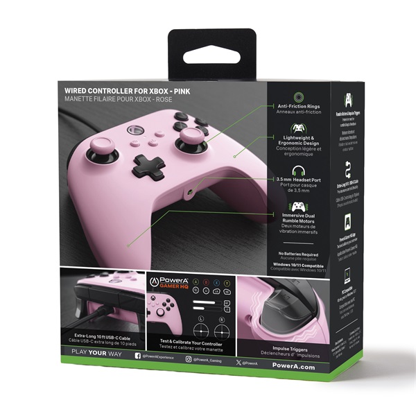 PowerA XBGP0378-01 Xbox Series X|S/Xbox One vezetékes pink kontroller - Image 13