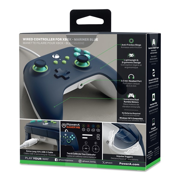 PowerA XBGP0380-01 Xbox Series X|S/Xbox One vezetékes tengerkék kontroller - Image 11