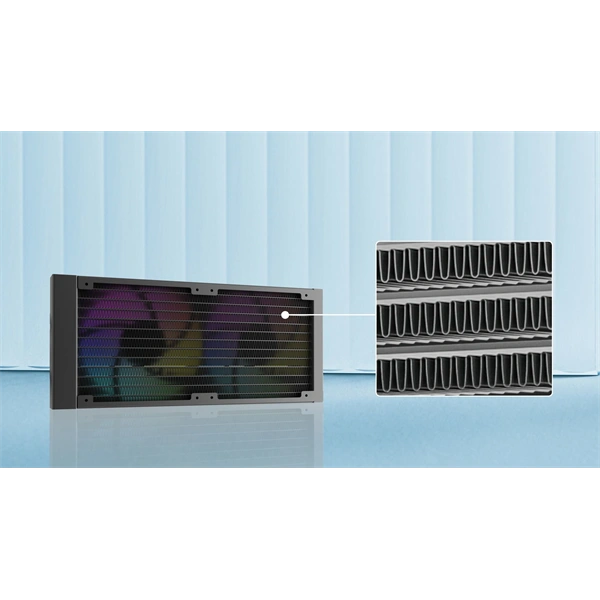 RAIDMAX LM240 240mm ARGB+LCD fekete vízhűtéses processzor hűtő - Image 3