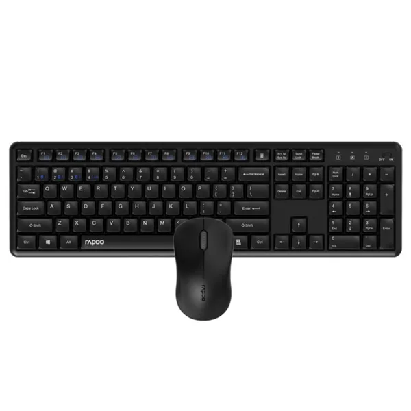 RAPOO 8150M multimode vezeték nélküli billentyűzet + egér szett (Bluetooth, 2,4 GHz), csendes (229634)