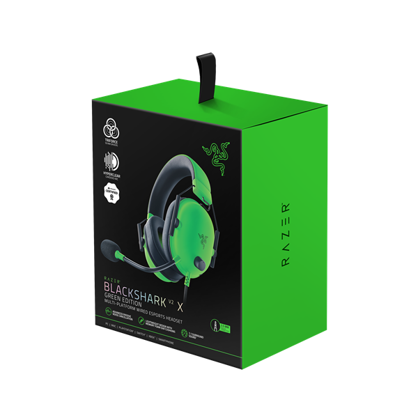 Razer Blackshark V2 X 3,5mm jack zöld gamer headset - Image 5