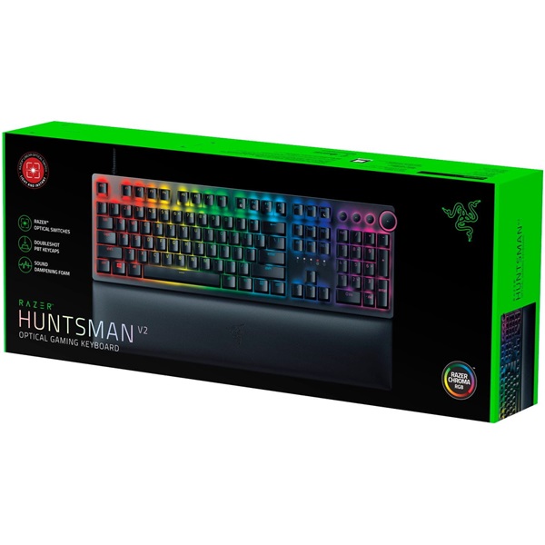 Razer Huntsman V2 (Red Switch) US RGB fekete gamer billentyűzet - Image 4