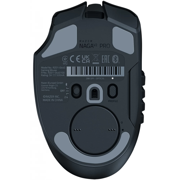 Razer Naga V2 Pro optikai USB  Bluetooth fekete vezeték nélküli gamer egér - Image 6