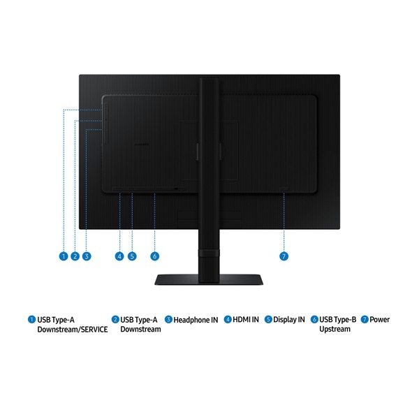 Samsung 24" LS24D600EAUXEN ViewFinity S6 S60D QHD IPS 100HZ DP/HDMI/USB monitor - Image 5